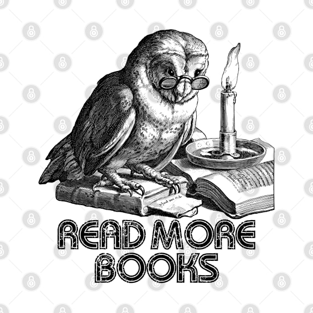 Read More Books Wise Old Owl Vintage Illustration by AltrusianGrace