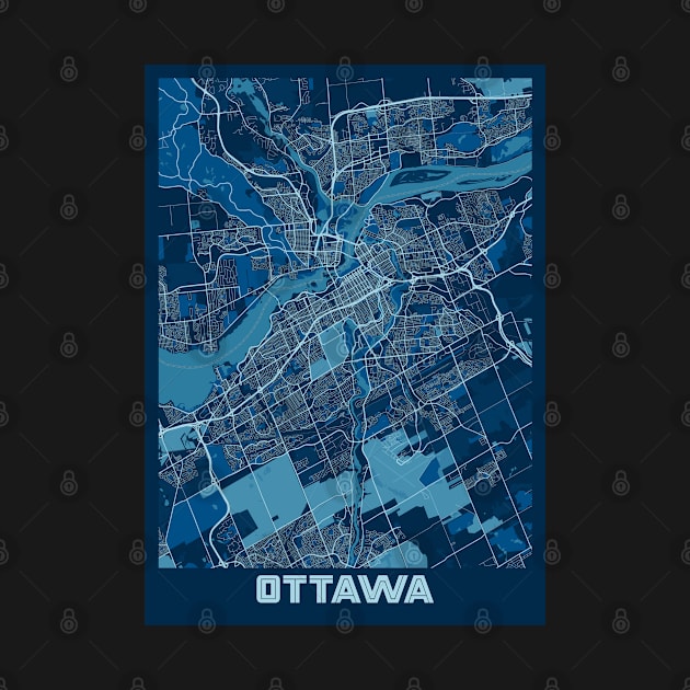 Ottawa - Ontario Peace City Map by tienstencil