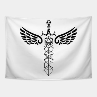 Dungeon Armory Winged Dice Sword Tabletop RPG Tapestry