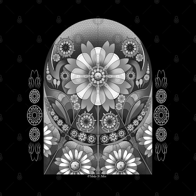 Stainglass Spring Equinox - Monotone Version by Make-It-Mico