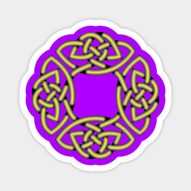 Dara Celtic Knot in Yellow Neon Magnet by Norwood Designs