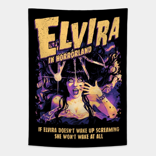 Elvira In Horrorland Classic Tapestry by OrcaDeep