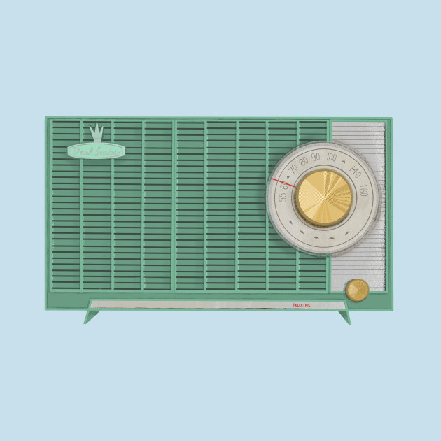 Discover Green vintage radio - Radio - T-Shirt