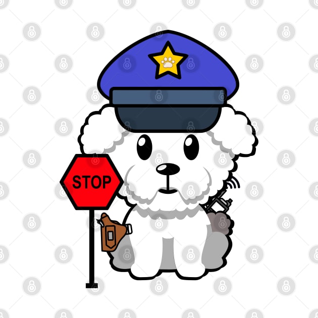 Cute furry dog is a police by Pet Station