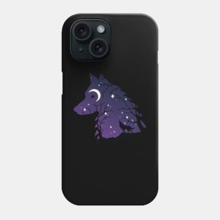 Wolf Head Night Sky Phone Case