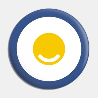 Minimalist Smiley Happy Fried Egg Pin