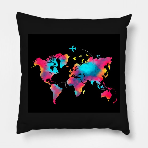 World map Pillow by daghlashassan