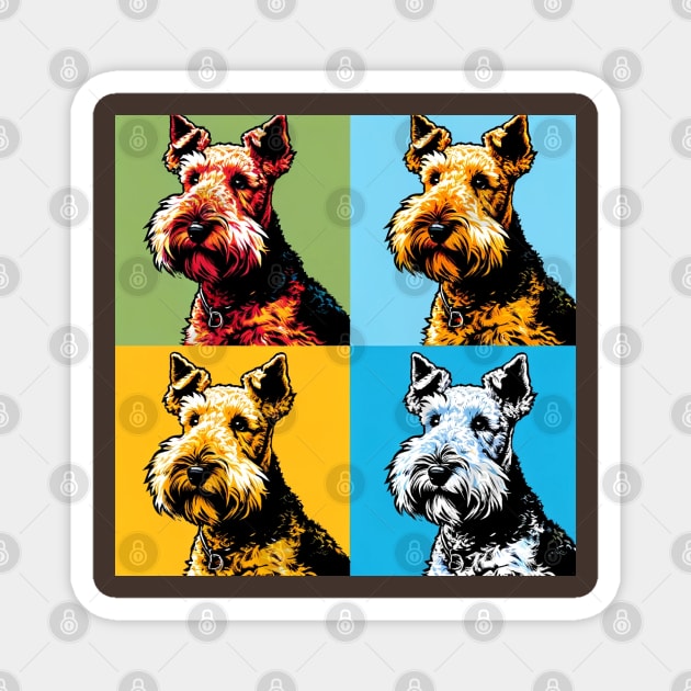 Welsh Terrier Pop Art - Dog Lovers Magnet by PawPopArt