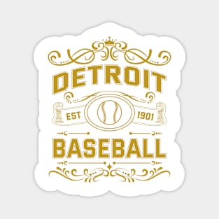 Vintage Detroit Baseball Magnet