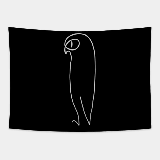 Abstract Owl Artwork Tapestry by isstgeschichte