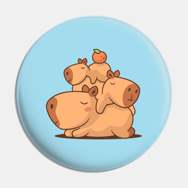 Capybara Stack Pin by zoljo