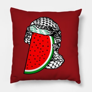 Watermelon Keffiyeh - Free Palestine - Half Wrap - Double-sided Pillow