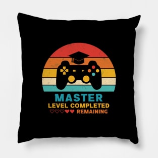 Retro Style Master Level Completed Graduation Pillow