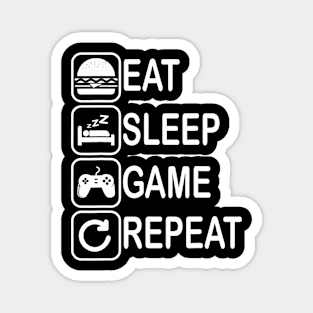 Eat Sleep Game Video Gamer Magnet