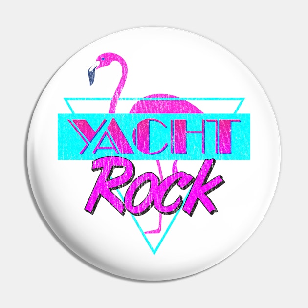 Yacht Rock Retro Flamingo Pin by Vector Deluxe