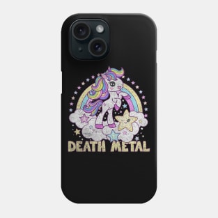 Death Metal - Unicorn Pony - Distressed Phone Case