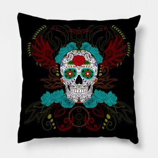 Calavera Sugar Skull Pillow