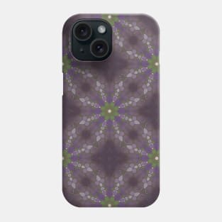 Green Center Purple Flower Pattern - WelshDesignsTP003 Phone Case