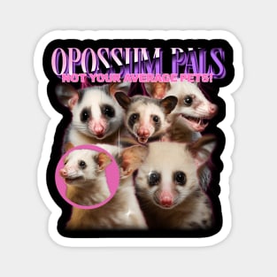 Opossum Pals, not your average pets - Funny Opossums - 90s bootleg Magnet