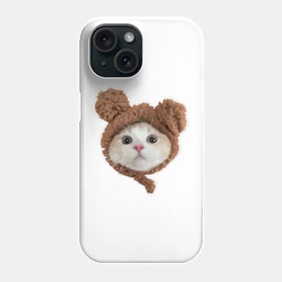 Funny cat face sticker Phone Case