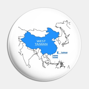 Funny China Map Define China Is West Taiwan Pin