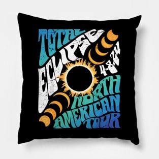 Total Solar Eclipse April 8 2024 Retro Groovy Women Kids Men Pillow