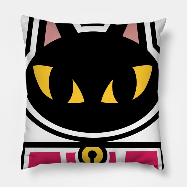 Black Cat Pillow by scribblekisses