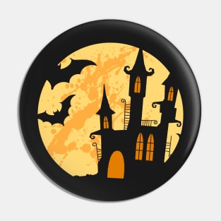 Bat House - Happy Halloween Pin