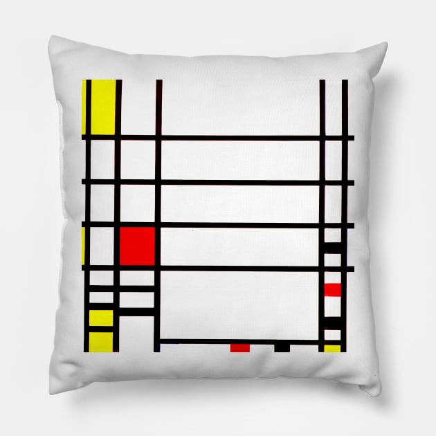 Mondrian Again Pillow by JonHerrera