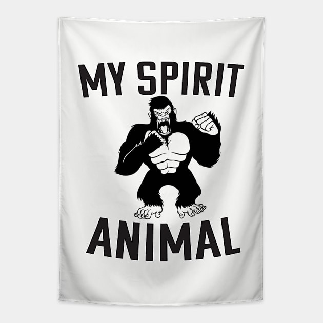 Gorilla - My Spirit Animal Tapestry by Kudostees