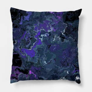 Purple Marble Pattern Print Pillow