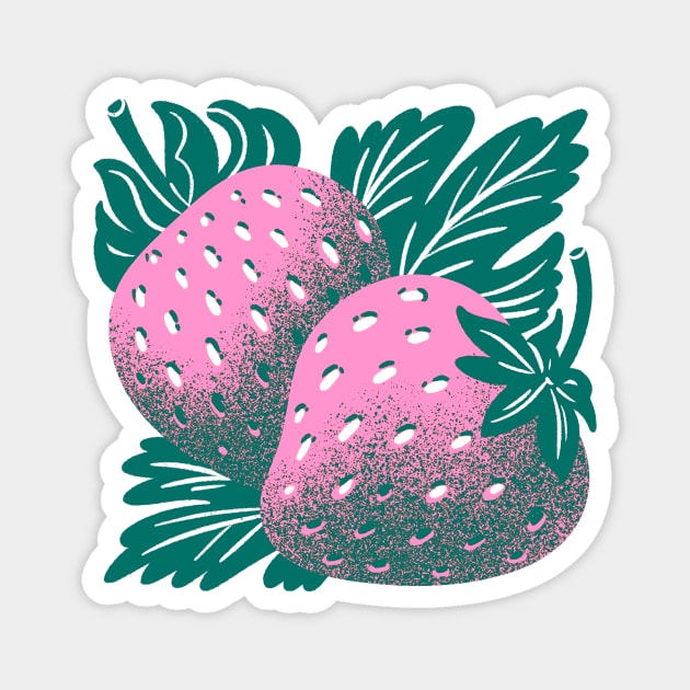 Strawberries Magnet by JordanKay
