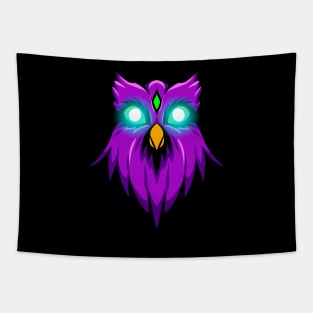 owl with glowing eyes Tapestry