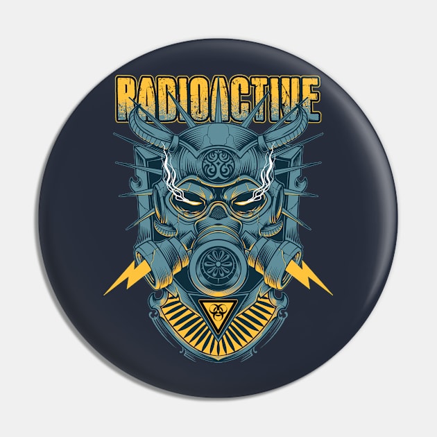 Radioactive Man Head Pin by Tonymidi Artworks Studio