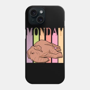 Elephan laying down, on monday Phone Case