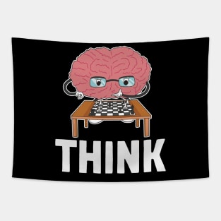 Think Chess Funny Chess Gift Tapestry