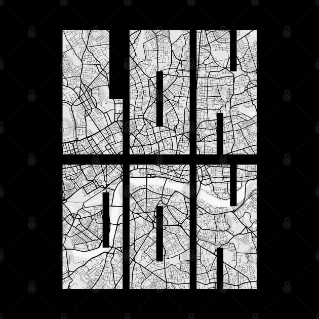 London, England, UK City Map Typography - Light by deMAP Studio