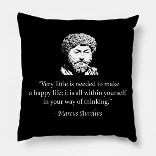 Stoic quote on happiness Pillow