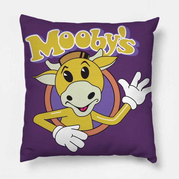 Mooby's Logo (clean) Pillow by DisturbedShifty