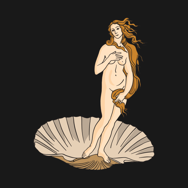 The Birth of Venus Sandro Botticelli Illustration by murialbezanson