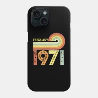 Vintage February 1971 Birthday Phone Case