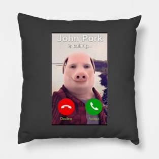 I Heart John Pork Funny Genz Meme Pillow