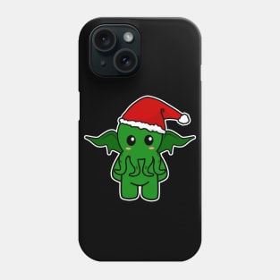 Cthulhu With A Christmas Hat Phone Case