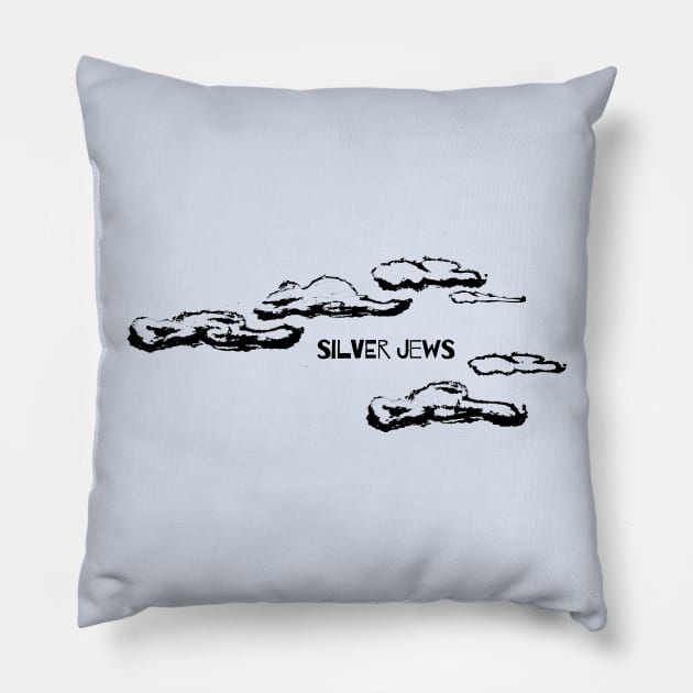 Silver Jews: Send in the clouds, black and white Pillow by Window House