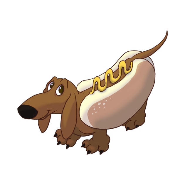 Dachshund in Hot Dog Costume by LobitoWorks