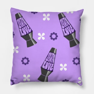 Lava Lamp Love Pattern Pillow