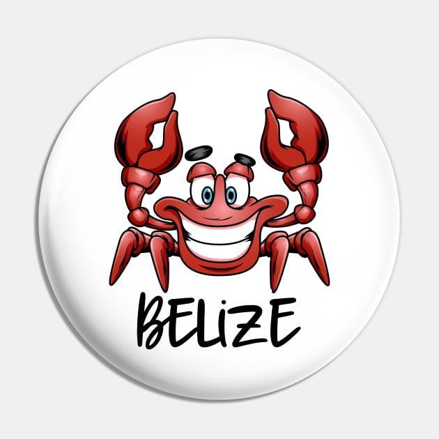 Belize Beach Cruise Red Crab Pin by BDAZ