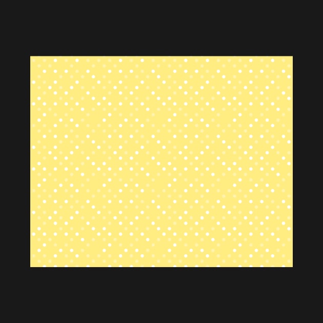 Yellow White Polka Dots Cute Pattern by gillys