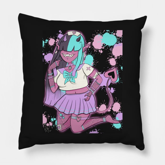 Menhera Monster Pillow by ZombieCheshire