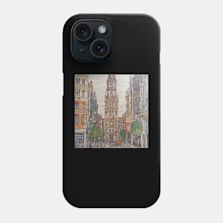 Bogota city drawing Phone Case